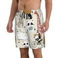 thumbnail image 2 of Kll Hand Drawn Animals Men'S Casual Summer Beach Shorts Hawaiian Shorts With Pockets-Xx-Large, 2 of 9