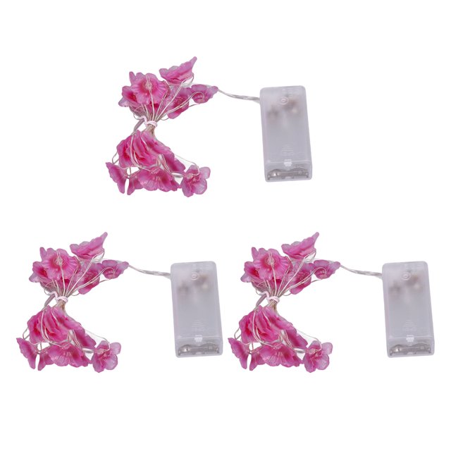 uds Sakura String buena decorativa de bajo voltaje con batería LED flor cadena luces para el hogar Hotel restaurante fiesta rosa