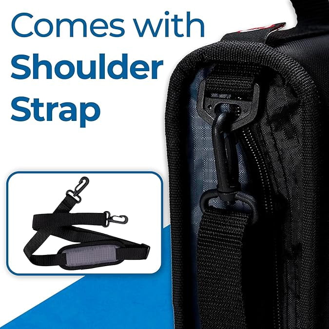 Case-it Workstation Zipper Binder 6 Pack - 1.5 Inch O-Rings - Padded Pocket that holds up to 13 Inch Laptop/Tablet - Multiple Pockets - 300 Page Capacity - Comes with Shoulder Strap - LT-117-C, Black