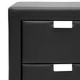 thumbnail image 3 of Baxton Studio Frey Black Upholstered Modern Nightstand, 3 of 6