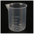 thumbnail image 3 of 2 Pcs 50 Ml Laboratory Plastic Water Liquid Measuring Cup Transparent, 3 of 5