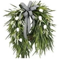 thumbnail image 4 of 2Pack Wreaths For Front Door Floral Wreath Year Round Outside Rose Spring Summer With Green Farmhouse Home Indoor Wall Window Wedding Greeny Decorations Wreath 40cm Green Home Decor, 4 of 4