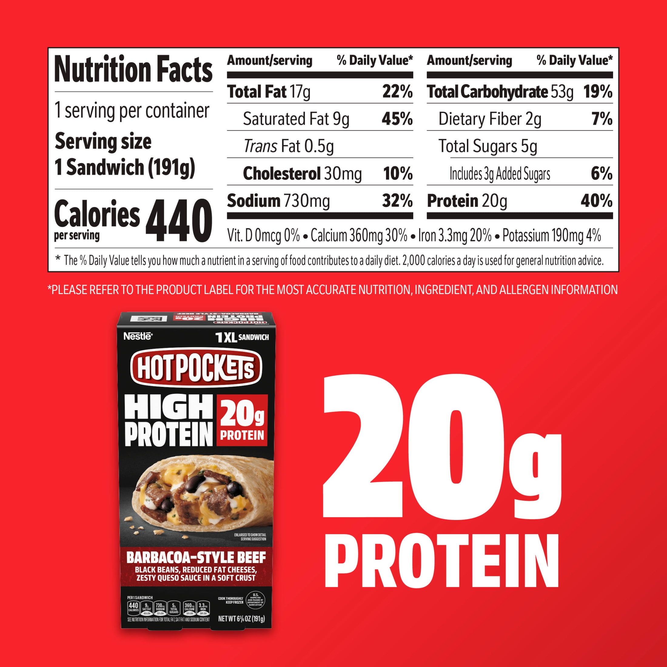 High Protein Barbacoa Style Beef, Air Fryer Food, Frozen Sandwich, 1 XL Sandwich  6.75 oz