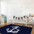 thumbnail image 3 of Area Rugs 2.7x5 Ft Nautical Anchor Rope Knot Coastal Dark Blue Non-Slip Washable Rug Indoor Rug Floor Mats Non Shedding Carpet for Living Room Bedroom Dining Room Home Decor, 3 of 8