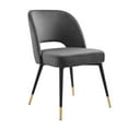 thumbnail image 6 of Modway Rouse Performance Velvet Dining Side Chairs - Set of 2 in Charcoal, 6 of 6