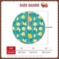 thumbnail image 2 of Salouo Lemon Blue Christmas Tree Skirt 48" Farmhouse Christmas Decorations Snowman Xmas Tree Skirt Tree Mat for Holiday Party Decor, 2 of 8