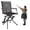 Type 1, variant on VEVOR Hunting Chair, 360° Silent Swivel, Foldable Lightweight Portable Blind Chair, Heavy-Duty Steel Frame Ground Stool Seat, with Adjustable Shoulder Strap, 300 Lbs Capacity for Fishing, Camping