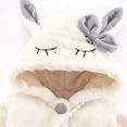 thumbnail image 3 of HAiming Girls Fleece Jackets Warm Thermal Cute Hooded Trendy Bow Button down Coats Fall Winter Loungewear with Pockets, 3 of 7