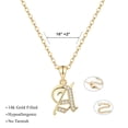 thumbnail image 2 of AUNOOL Gold Initial Necklaces for Women 14k Gold Filled Dainty Cubic Zirconic Necklace, 2 of 5