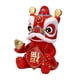 thumbnail image 1 of Figura de león chino de resina, caja para ahorrar dinero, decoración de escritorio, accesorio en miniatura para el hogar Rojo, 1 of 7