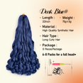 thumbnail image 2 of Trenzado para cabello, estilo francés, rizado, 22 pulgadas, azul oscuro, 8 paquetes, 2 of 9