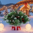 thumbnail image 4 of Artificial Christmas Tree with Ground Spikes, Pine Trees with Tripod Stake, Outdoor Christmas Decorations for Porch, Driveway, 4 of 7