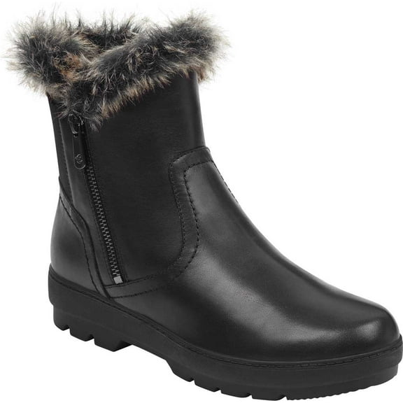 Women's Easy Spirit Adabelle Bootie Black Leather 9.5 W