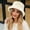 White, variant on Njoeus Women's Fuzzyed Bucket Hats Ladies Faux Fleece Fisherman Cap Women Winter Warm Sherpas Bucket Hat Casual Vintage