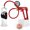 Red + Protected Gauge, variant on LeLuv® Premium Maxi Penis Pump w/ Red Handle, Silicone Hose | Donut | 9" x 2.00" Vibrating Cylinder