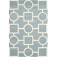 thumbnail image 2 of SAFAVIEH Chatham Francis Geometric Wool Area Rug, Blue/Ivory, 5' x 8', 2 of 11