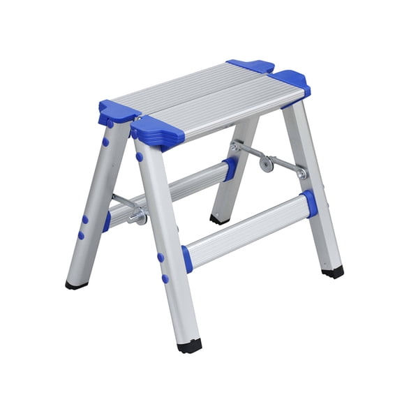 CIMAXIC 1Pc Aluminum Alloy Folding Small Ladder Stool and Chair Dual-Use Household Step Stool in