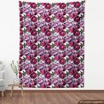 thumbnail image 4 of Ambesonne Flowers Fabric by the Yard Upholstery, Watercolor Spring Peony, 3 Yards, Lilac Pink and Raspberry, 4 of 5