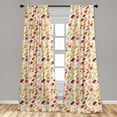 thumbnail image 5 of Ambesonne Ice Cream Curtains, Summer Desserts Popsicles, Pair of 28"x95", Pastel Yellow Soft Pink, 5 of 5