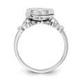 thumbnail image 2 of 925 Sterling Silver Rhodium-plated 10mm Locket Ring, 2 of 4
