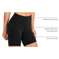 thumbnail image 4 of Shorts CRZ YOGA de Cintura Alta 15 cm con Compresión y Bolsillos Negros, 4 of 7
