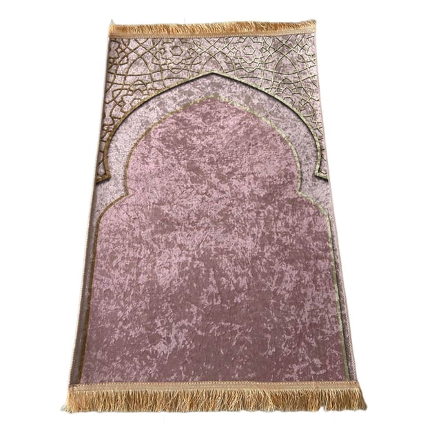 Xingzhi Prayer Rug Decoration Exquisite Polyester Nonslip for Eid Travel Meditation Pink