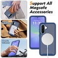 thumbnail image 3 of Dteck Magnetic Case for Samsung Galaxy A07 / A06, Compatible with MagSafe, Translucent Back with Front Frame Rugged Shockproof Protective Cover,Blue, 3 of 6