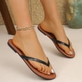 thumbnail image 5 of Wide Width Shoes for Women, Flip Flops, Women Flat Sandals, Beach Sandals, Summer Sandals, Flip Flops for Women | Vacation Beach Essentials | Casual Women Footwear Sandals With Wide Widths, Black 5.5, 5 of 5