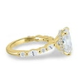 thumbnail image 5 of ESTE ORIGIN 3.00Ct Moissanite Radiant Solitaire Ring with Hidden Halo & Accent Band in 14K Yellow Gold for Women, 5 of 8