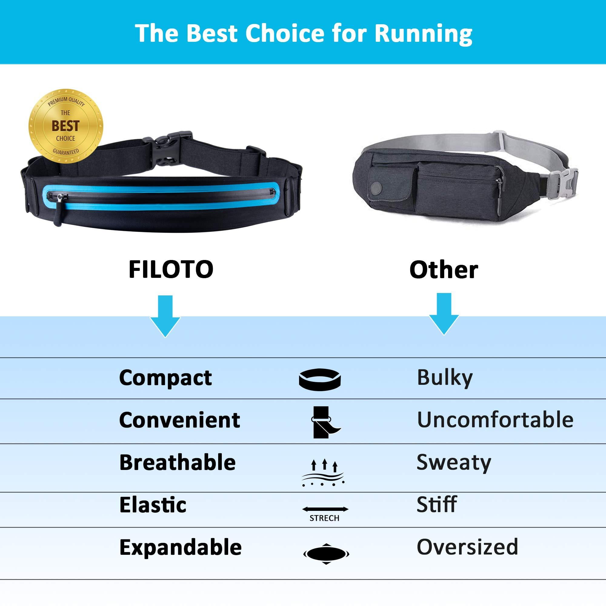 Fitness Workout Adjustable iPhone X 8 7 6 Belt Sport Pouch Filoto Running Belt Waterproof Running Waist Pack for Women and Men 