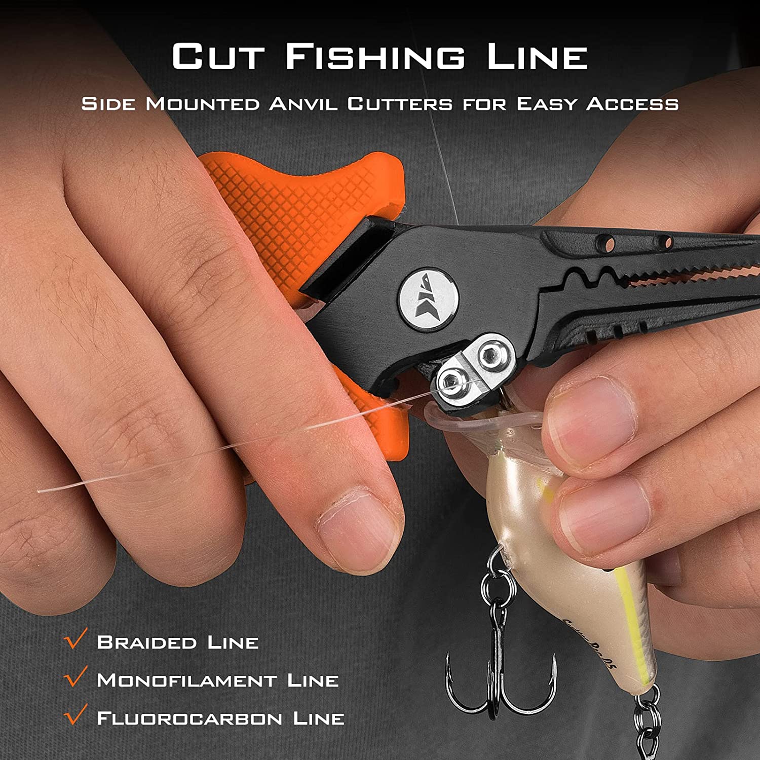 KastKing Cutthroat Fishing Pliers & Braid Scissors Set, 7.5", Saltwater Resistant
