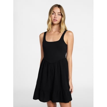 No Boundaries Mixed Media Mini Dress, Women's XXS-XXL