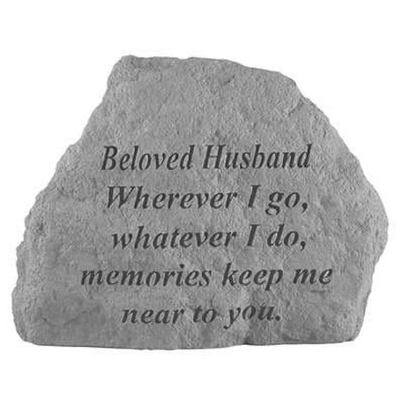 Beloved Husband Where Ever I Go... Inspirational Garden Stone