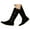 Black, variant on Knee High Boots Women Pointed Toe Flat Low Heel Slouch Boot Fold Over Wide Calf Ankle Booties with Side Buttons Beige 5.5