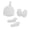 White, variant on Baby Beanie And Anti-Grab Gloves Pack Baby Bonnet And Anti-Scratch Glove Kit Baby Ears Hats Mittens And Socks Set For Boys Girls Hat 0-6 Month