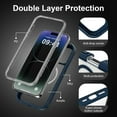 thumbnail image 5 of for iPhone 15 Pro Max Case,Compatible with MagSafe,Heavy Duty Shockproof Protection Phone Cases,Double Layer Transparent Magnetic Protective Cover for iPhone 15 Pro Max, 6.7 inch, Dark Blue, 5 of 6