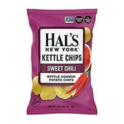 Hal's New York Kettle Cooked Potato Chips, Gluten Free, 2oz (Sweet Chili, Pack of 6)