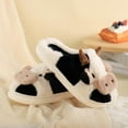 thumbnail image 2 of LAICAIW Cartoon Cow Cotton Slippers, Winter Indoor Outdoor Slippers for Women, 2 of 7