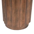 thumbnail image 3 of Luxen Home Modern MgO Indoor Outdoor Weathered Copper Garden Stool, 3 of 8
