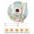 thumbnail image 6 of 15 Inch Round Placemats Set of 6, Easter Non Slip Heat Insulation PP Table Mats, Spring Bunny Colorful Floral Eggs Wooden Plank Washable Place Mats for Kitchen Dining Party Table Decor, 6 of 7