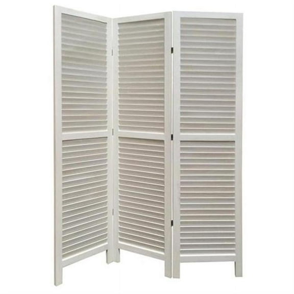 Screen Gems SG-237 WHITE 3 Panel Shutter Room Divider