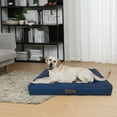 thumbnail image 2 of Vibrant Life Bed for Dogs, Bolster, Durable, Machine Washable Cover, Blue, 36" x 27", 2 of 5