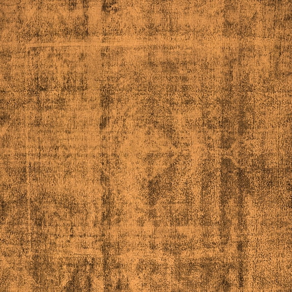 Ahgly Company Indoor Square Oriental Orange Industrial Area Rugs, 3' Square