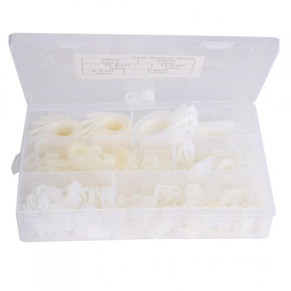 Abrazadera de cable Nikou 200 piezas de Clip de nailon plástico