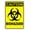 Warning Sign 1, variant on Caution Biohazard Sign, 8"x12" Metal Tin Wall Decor, Funny Poster Plate for Shop Yard Man Cave Garage Outdoor