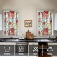 thumbnail image 2 of Kitchen Window Curtains over Sink Pioneer Small Window Treatment White Cafe Short Curtains for Bathroom Tier Drapes 27.5x39 Inch, 2 of 4