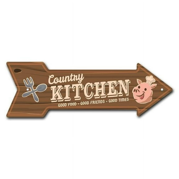 SignMission P-ARROW12-999899 36 in. Country Kitchen Arrow Sign