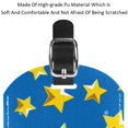 thumbnail image 4 of Square 2Pack PU Leather Yellow Star Cruise Luggage Tag with Privacy Cover and Name ID Tag for Travel Handbags Backpacks Luggage Tags, 4 of 6