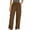 Brown, variant on Kmdttou Cargo Pants Women Stretchy Plus Size New Straight Tube Solid Color Multi Pocket High Waisted Drawstring Work Pants