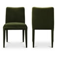 thumbnail image 3 of Moe's Home Collection Calla Fabric Dining Chair -Set of Two Green Color, 3 of 4